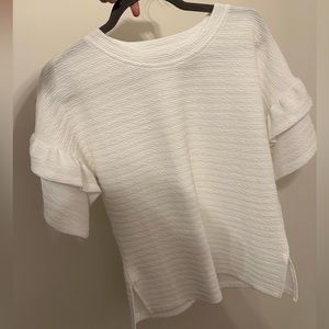French Connection Short Sleeve Ruffle Top